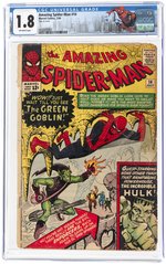AMAZING SPIDER-MAN #14 JULY 1964 CGC 1.8 GOOD- (FIRST GREEN GOBLIN).