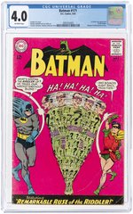 BATMAN #171 MAY 1965 CGC 4.0 VG (FIRST SILVER AGE RIDDLER).