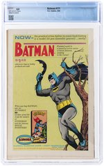 BATMAN #171 MAY 1965 CGC 4.0 VG (FIRST SILVER AGE RIDDLER).