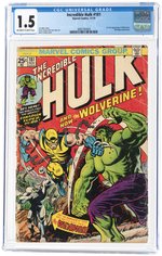 INCREDIBLE HULK #181 NOVEMBER 1974 CGC 1.5 FAIR/GOOD (FIRST WOLVERINE).