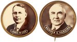 HARDING & COX 1920 MATCHED PAIR OF 1.25" REAL PHOTO PORTRAIT BUTTONS.