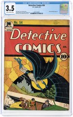 DETECTIVE COMICS #54 AUGUST 1941 CGC 3.5 VG-.