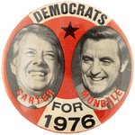 CARTER & MONDALE "DEMOCRATS FOR 1976" JUGATE BUTTON.