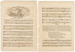 STAR SPANGLED BANNER C. 1823 SHEET MUSIC PUBLISHED BY J. G. KLEMM OF PHILADELPHIA.