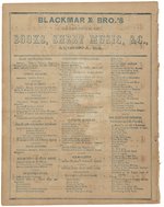 CONFEDERATE FLAG 1861 CIVIL WAR SHEET MUSIC PUBLISHED IN NEW ORLEANS, LA.