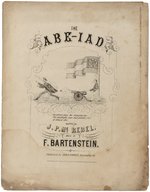 CONFEDERATE CIVIL WAR 1861 ANTI LINCOLN "THE ABE-IAD" SHEET MUSIC.