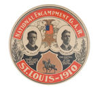 LARGE 4" CELLO FOR "NATIONAL ENCAMPMENT G.A.R. ST. LOUIS-1910."