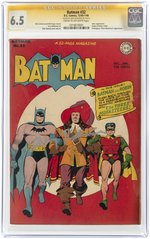 BATMAN #32 DECEMBER 1945 - JANUARY 1946 CGC 6.5 FINE+ SIGNATURE SERIES.