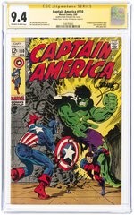 CAPTAIN AMERICA #110 FEBRUARY 1969 CGC 9.4 NM SIGNATURE SERIES (FIRST MADAME HYDRA - DOUBLE COVER).