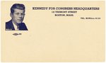 KENNEDY FOR CONGRESS HEADQUARTERS RARE FIRST CAMPAIGN 1946 POSTCARD.