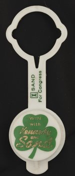 WIN WITH KENNEDY AND SAND 1960 OHIO COATTAIL BOTTLE CAP NOVELTY.