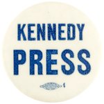 "KENNEDY PRESS" 1960 DEMOCRATIC CAMPAIGN BUTTON VARIETY HAKE #2065.