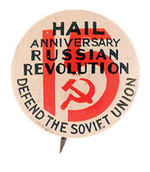 "HAIL 15 ANNIVERSARY RUSSIAN REVOLUION."