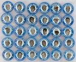 1969 MLBPA MAJOR LEAGUE BASEBALL STARS PHOTO BUTTON SET W/22 HOF'ERS.