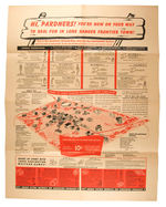 "LONE RANGER FRONTIERTOWN" 1948 CHEERIOS PREMIUM/SOUTHEAST MAP SECTION.