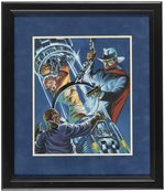 THE SHADOW FRAMED SPECIALTLY ORIGINAL ART COVER RECREATION BY DORIAN CLEAVENGER.