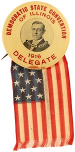 WILSON "DEMOCRATIC STATE CONVENTION OF ILLINOIS DELEGATE" 1916 BUTTON.