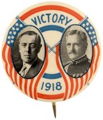 WILSON & PERSHING "VICTORY 1918" WWI BUTTON.