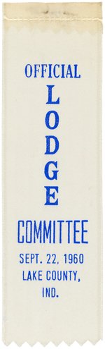 NIXON "OFFICIAL LODGE COMMITTEE" INDIANA SINGLE DAY EVENT RIBBON.