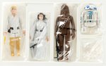 STAR WARS (1978) - EARLY BIRD MAILER KIT (DOUBLE-TELESCOPING LUKE SKYWALKER, PRINCESS LEIA, CHEWBACCA & R2-D2) AFA 85 NM+.