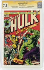 INCREDIBLE HULK #181 NOVEMBER 1974 CGC 7.5 VF- SIGNATURE SERIES (FIRST WOLVERINE).