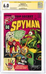 SPYMAN #2 DECEMBER 1966 CGC 6.0 FINE SIGNATURE SERIES (DOUBLE COVER).