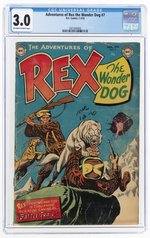 ADVENTURES OF REX THE WONDER DOG #7 JANUARY-FEBRUARY 1953 CGC 3.0 GOOD/VG.