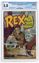 ADVENTURES OF REX THE WONDER DOG #9 MAY-JUNE 1953 CGC 5.0 VG/FINE.