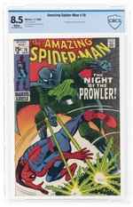 AMAZING SPIDER-MAN #78 NOVEMBER 1969 CBCS 8.5 VF+ (FIRST PROWLER).