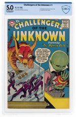 CHALLENGERS OF THE UNKNOWN #1 APRIL-MAY 1958 CBCS 5.0 VG/FINE.