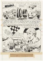 DRAG N'WHEELS #51 COMPLETE SIX PAGE ORIGINAL ART STORY PAGES BY CHARLES NICHOLAS & VINCE ALASCIA.