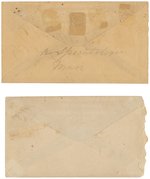 LINCOLN & BELL 1860 EMBOSSED COVERS INCLUDING "SLAVERY SECTIONAL".