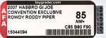 G.I. JOE (2007) - CONVENTION EXCLUSIVE IRON GRENADIERS ROWDY RODDY PIPER AFA 85 NM+.