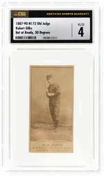 1887-90 N172 OLD JUDGE ROBERT GILKS BAT AT READY 30 DEGREES CSG 4 VG/EX.