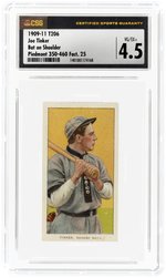 1909-11 T206 JOE TINKER (HOF) BAT ON SHOULDER PIEDMONT 350-460 FACT. 25 CSG 4.5 VG/EX+.