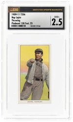 1909-11 T206 NAPOLEON LAJOIE (HOF) THROWING PIEDMONT 150 FACT. 25 CSG 2.5 GOOD+.