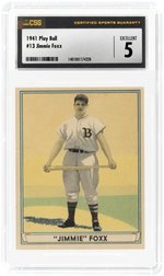 1941 PLAY BALL #13 JIMMIE FOXX (HOF) CSG 5 EX.