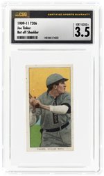 1909-11 T206 JOE TINKER (HOF) BAT OFF SHOULDER CSG 3.5 VG+.