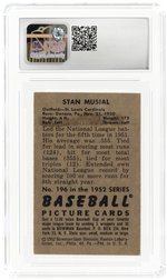 1952 BOWMAN #196 STAN MUSIAL (HOF) CSG 4 VG/EX.