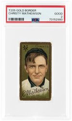 1911 T205 GOLD BORDER CHRISTY MATHEWSON (HOF) PSA 2 GOOD.