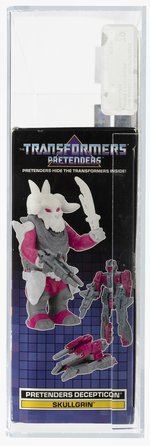 TRANSFORMERS (1988) SERIES 5 PRETENDER - SKULLGRIN AFA 70 EX+.