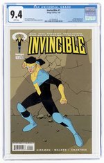 INVINCIBLE #1 JANUARY 2003 CGC 9.4 NM (FIRST INVINCIBLE & OMNI-MAN).