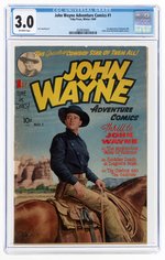 JOHN WAYNE ADVENTURE COMICS #1 WINTER 1949 CGC 3.0 GOOD/VG.