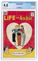 LIFE WITH ARCHIE #1 SEPTEMBER 1958 CGC 4.0 VG.