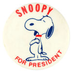 1960s "SNOOPY FOR PRESIDENT" COLOR VARIETY FROM HAKE COLLECTION.