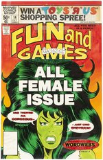 FUN AND GAMES MAGAZINE UNPUBLISHED #14 COVER COLOR GUIDE & MISC. CUT PAGES (ANDY YANCHUS COLORIST).