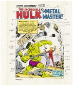 INCREDIBLE HULK #6 COMPLETE STORY COLOR GUIDES FOR MARVEL MASTERWORKS VOL. 8 (ANDY YANCHUS COLORIST).