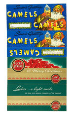 "LUCKY STRIKE/CAMELS" CHRISTMAS GIFT CARTON SLEEVES.