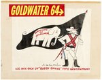 DEMOCRATS FOR GOLDWATER CUSTER'S LAST STAND 1964 COLLAGE POSTER.