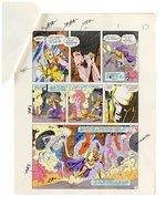 WONDER WOMAN #12 NEAR COMPLETE STORY PAGE COLOR GUIDES (CARL GAFFORD COLORIST).